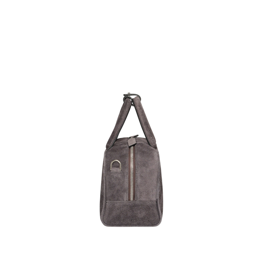 Crossbody Bag Henkeltasche aus Wildleder in taupe